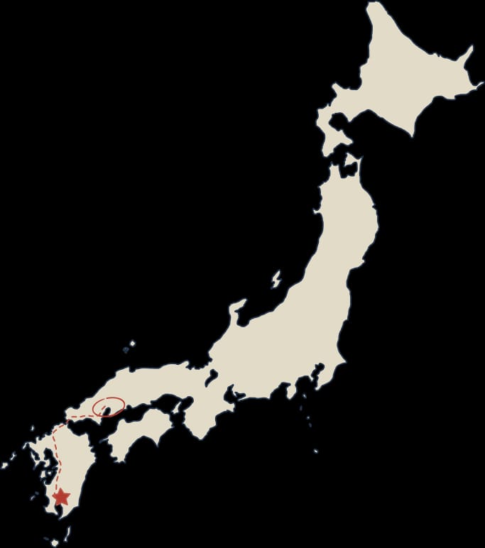 Hiroshima city location drawing